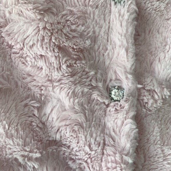 Mini Muffin Baby Girl Size 24 M Top Jacket Heart Buttons Soft Faux Fur Pink - Picture 5 of 7